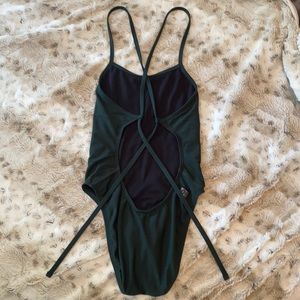 Jolyn 28 Medium Covergage Tie Back Dark Green Suit